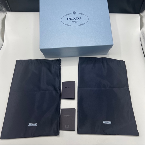 NIB PRADA crystal-embellished Block  Heel sandals SIZE 37.5 - Picture 9 of 10